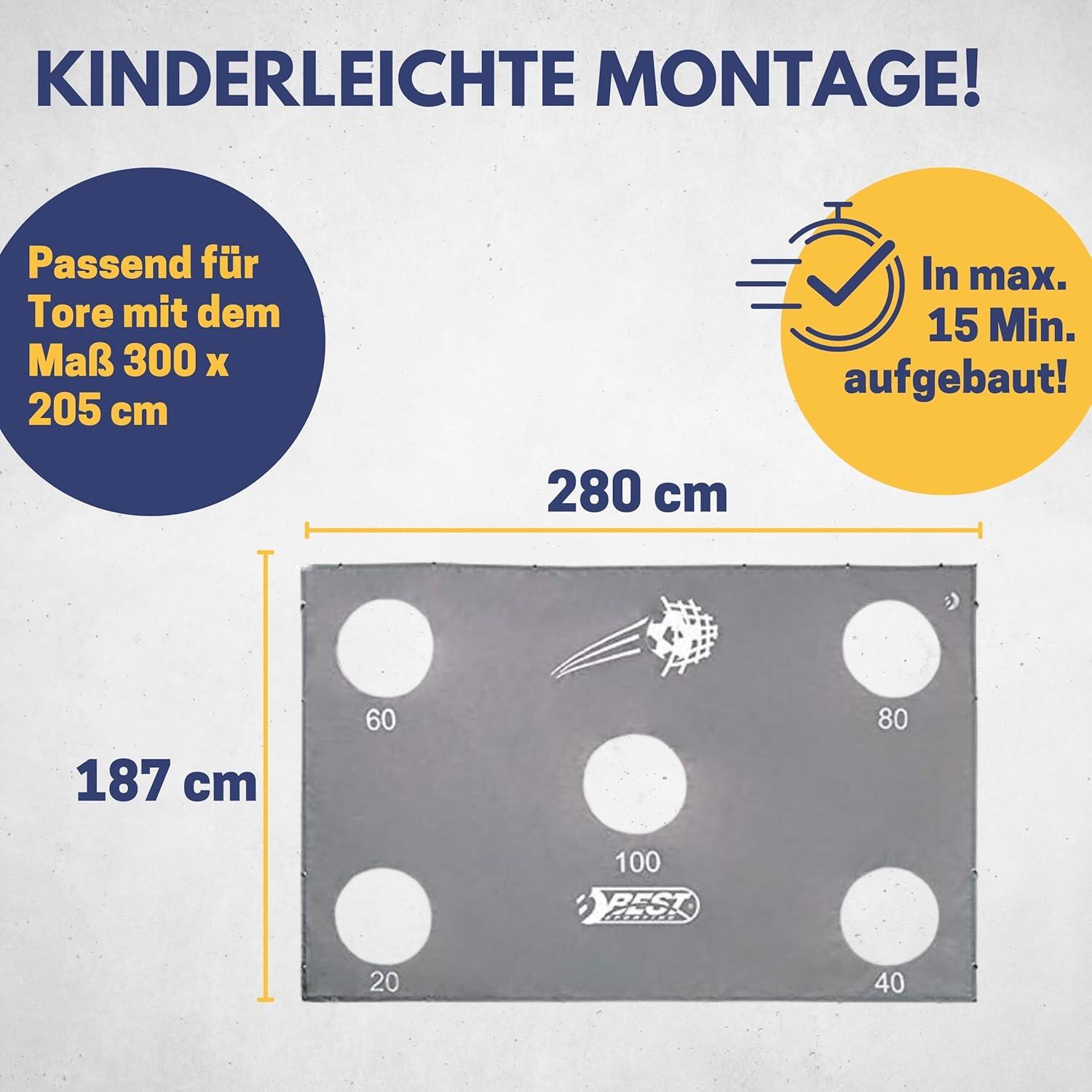 Best Sporting 11077 Torschusswand 280 x 187 cm mit 5 Schußlöchern 4/4