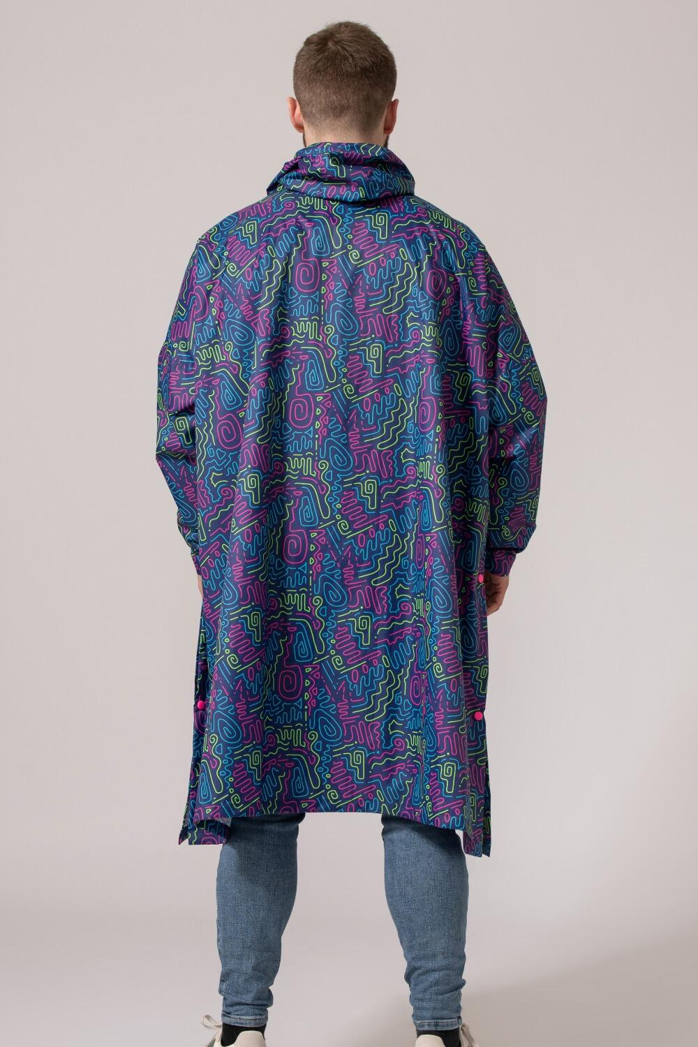 Unisex Poncho Packable Waterproof Cape 3/4