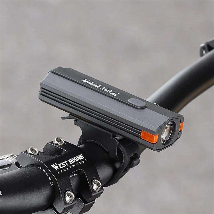 Phare de vélo en plastique 400LM, torche de cyclisme de nuit  - Noir 6/7
