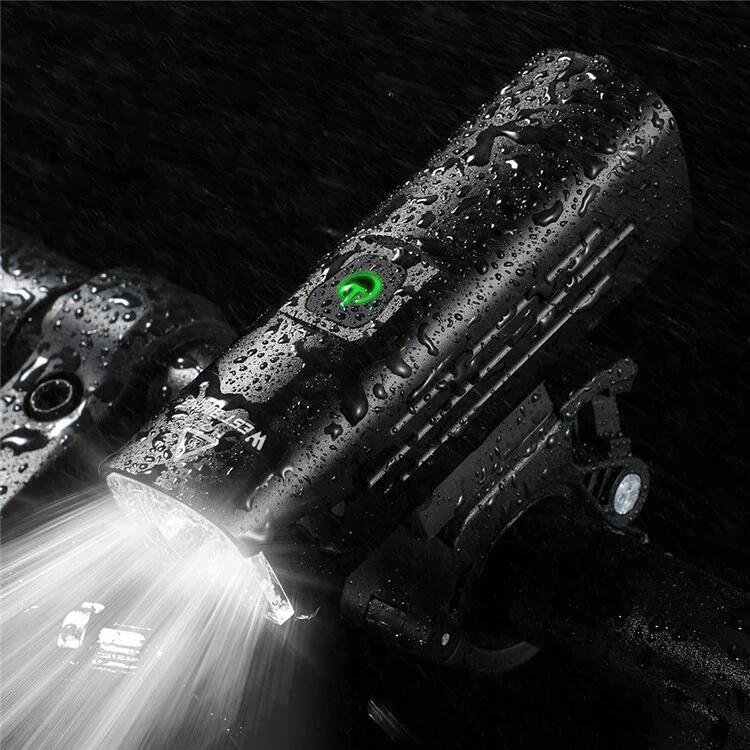 Phare de vélo de montagne 1300LM, lampe de poche rechargeable USB 2/7
