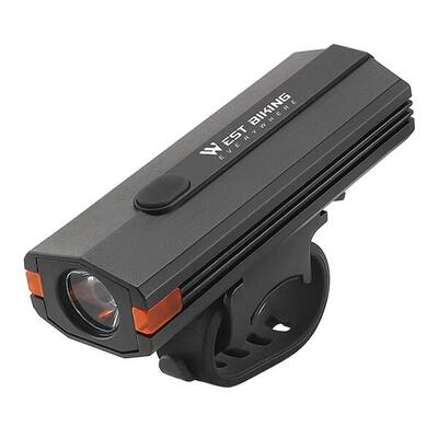 400LM Kunststoff Fahrradscheinwerfer Nacht Radfahren Taschenlampe - Schwarz