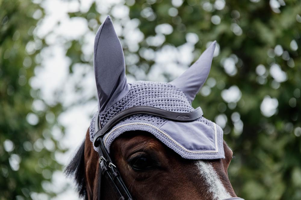 Wellington Oornetje - Velvet - Paars - Voor Paard 4/5