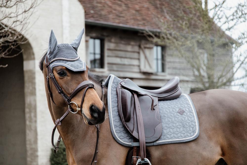 Bonnet anti-mouche Wellington basic velvet cob gris 2/3