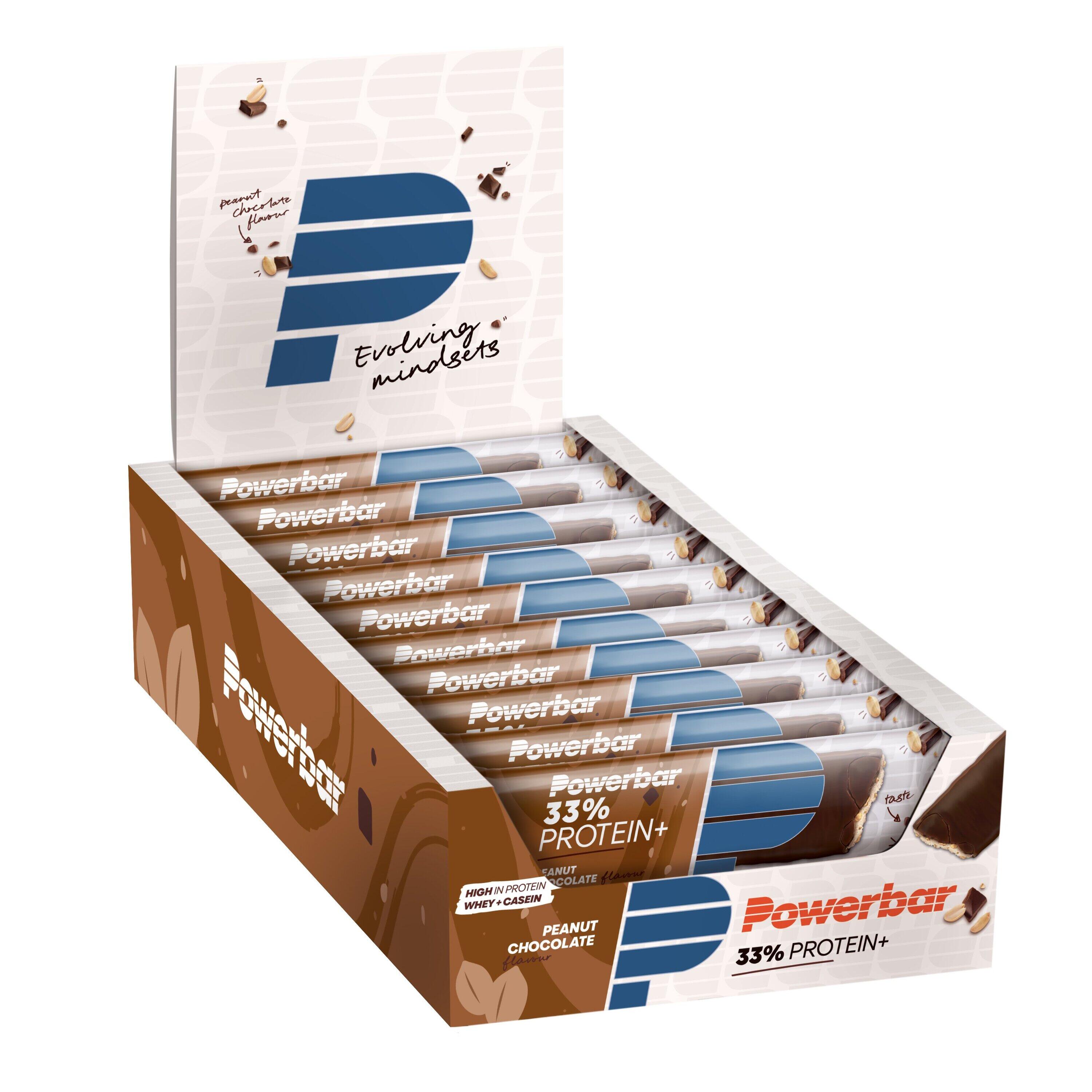 33% Protein+ 90g barra de proteínas Powerbar (embalagem de 10)