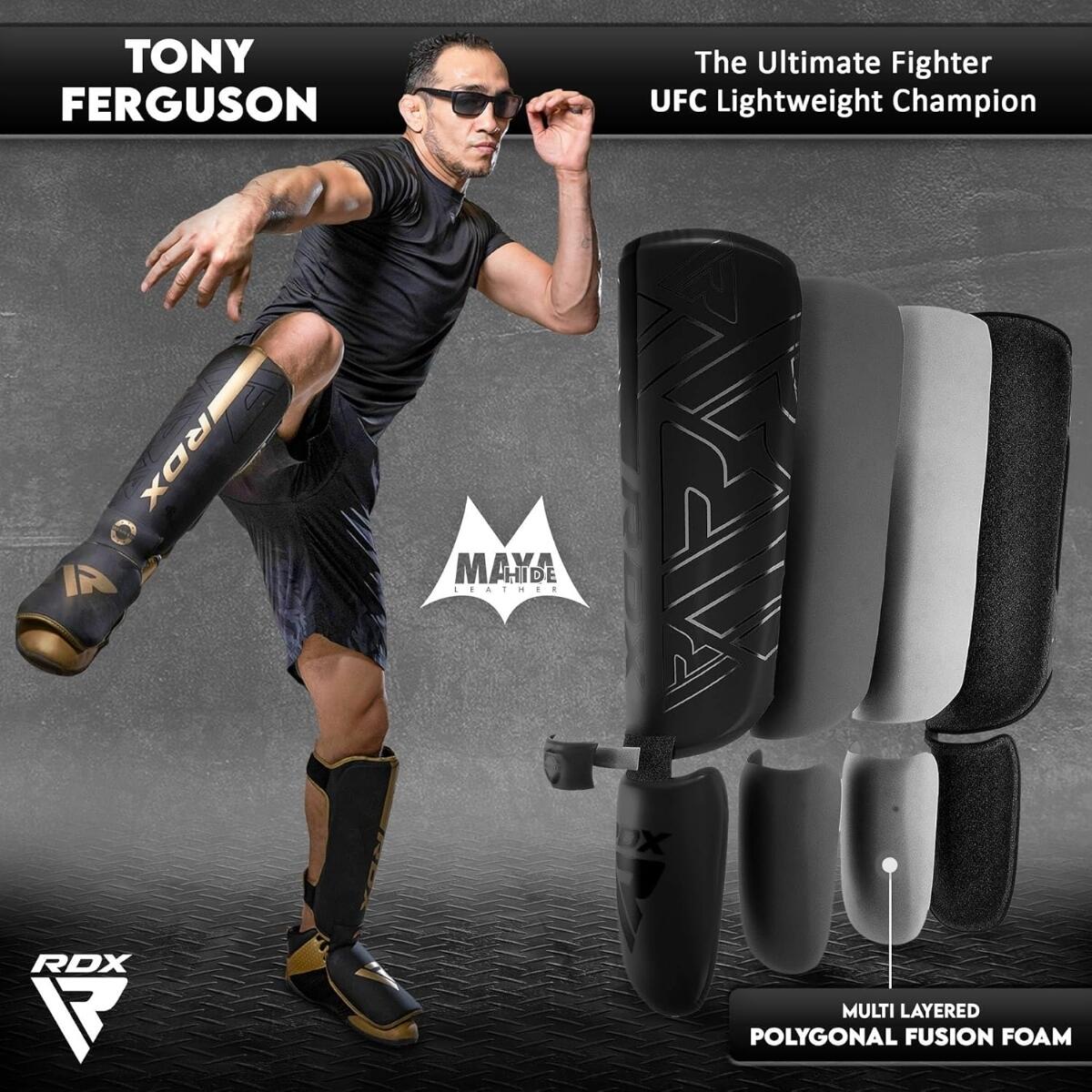 Shin Guards F6 KARA – Black – Size XL 5/7