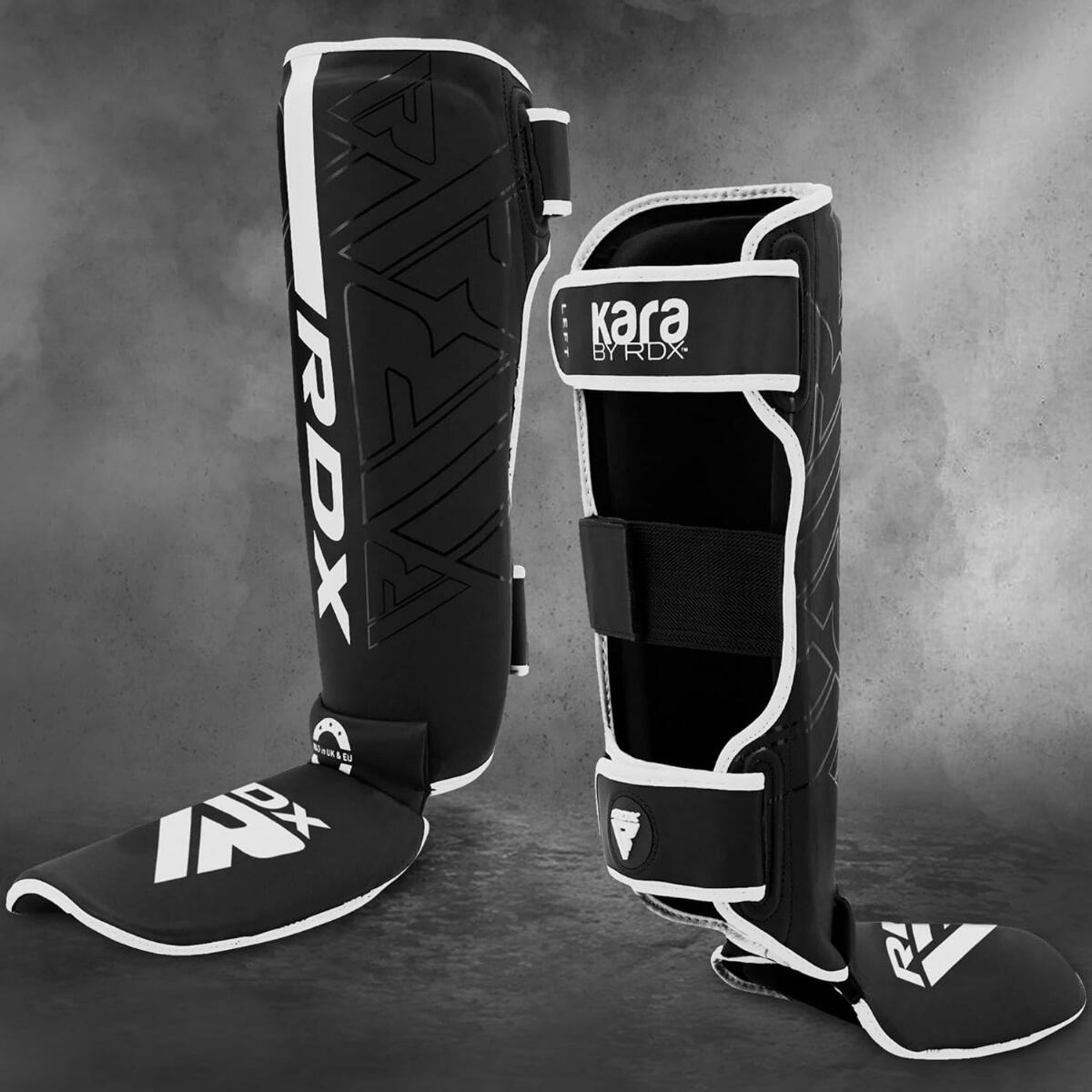 Protège-tibias RDX F6 KARA - Noir/Blanc - L 3/8