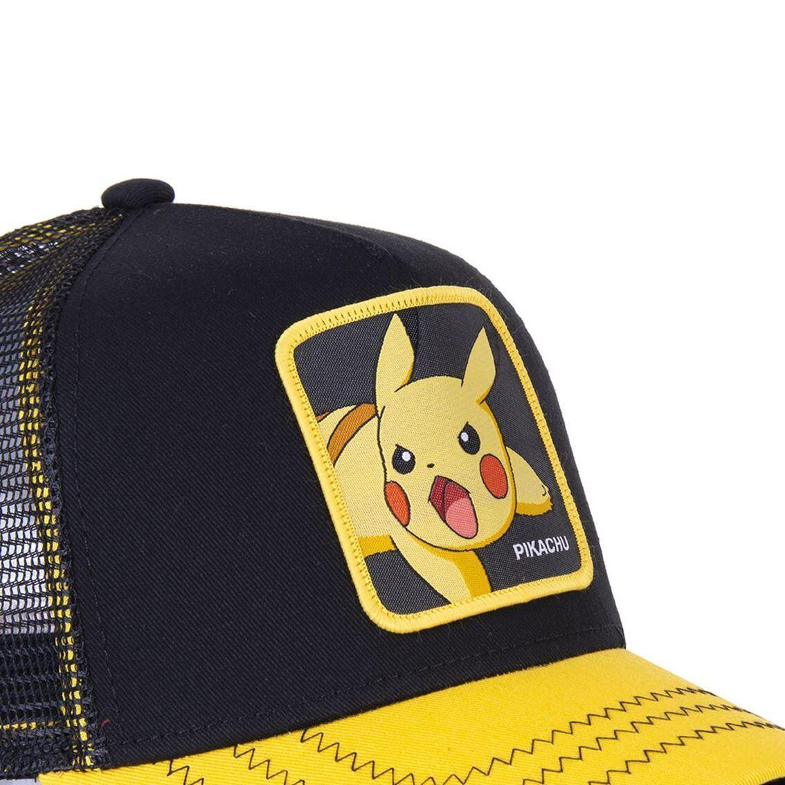 Casquette Capslab trucker Pokemon Pikachu Noir Visière Jaune 4/4