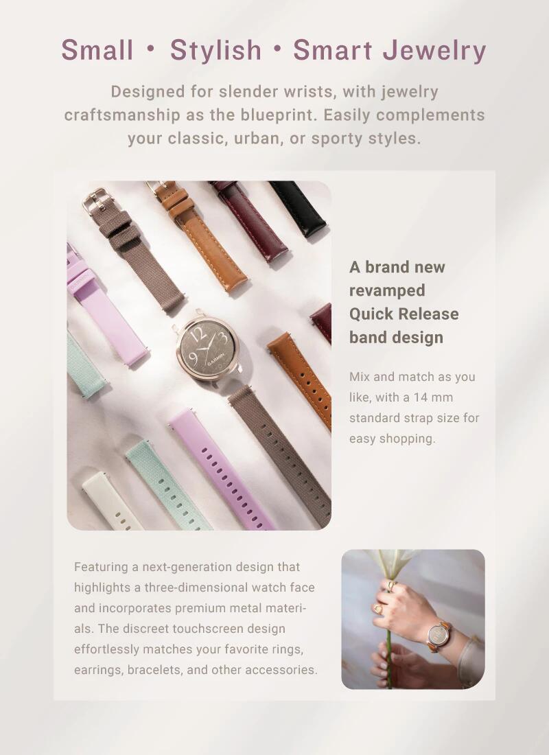 Garmin Lily 2 Silicone Band Lilac