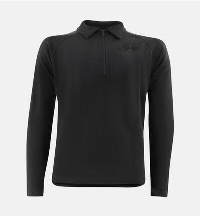 Sweater LA Luxe Lounge half zip zwart heren/dames katoen Fitness en Hardlopen
