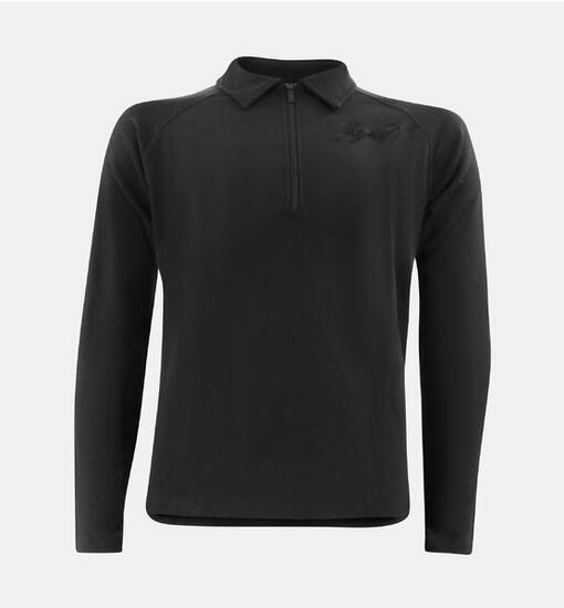 Sweater LA Luxe Lounge half zip zwart heren/dames katoen Fitness en Hardlopen
