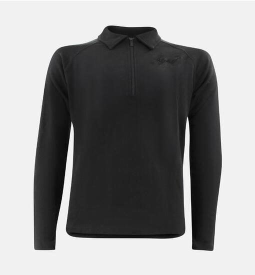 Sweater LA Luxe Lounge half zip zwart heren/dames katoen Fitness en Hardlopen