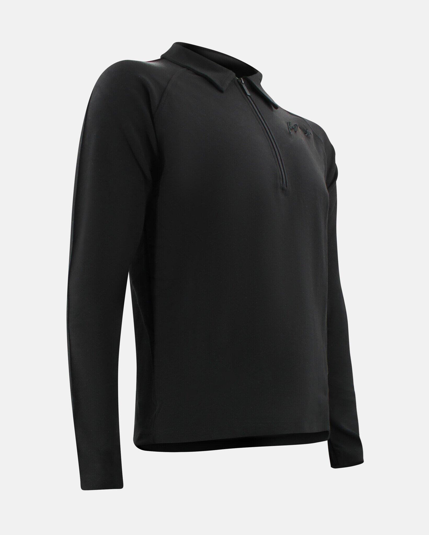 Sweater LA Luxe Lounge half zip zwart heren/dames katoen Fitness en Hardlopen 5/5