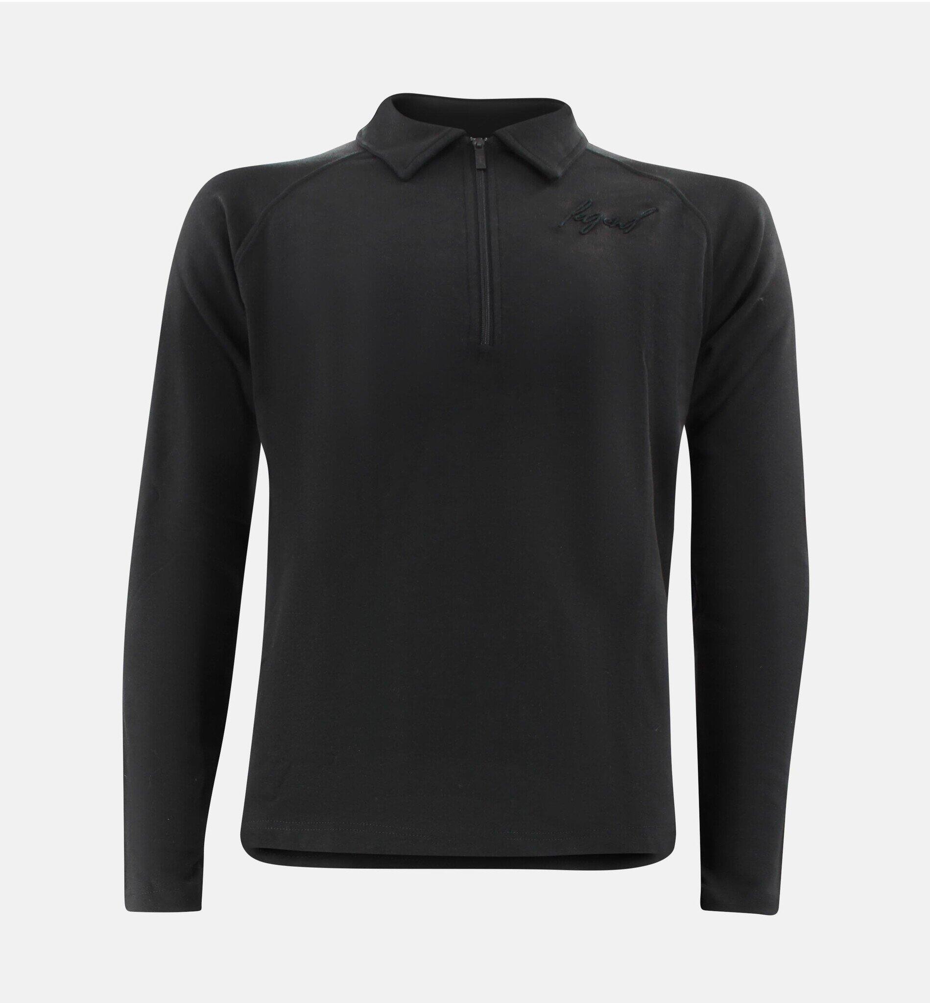 Sweater LA Luxe Lounge half zip zwart heren/dames katoen Fitness en Hardlopen 1/5