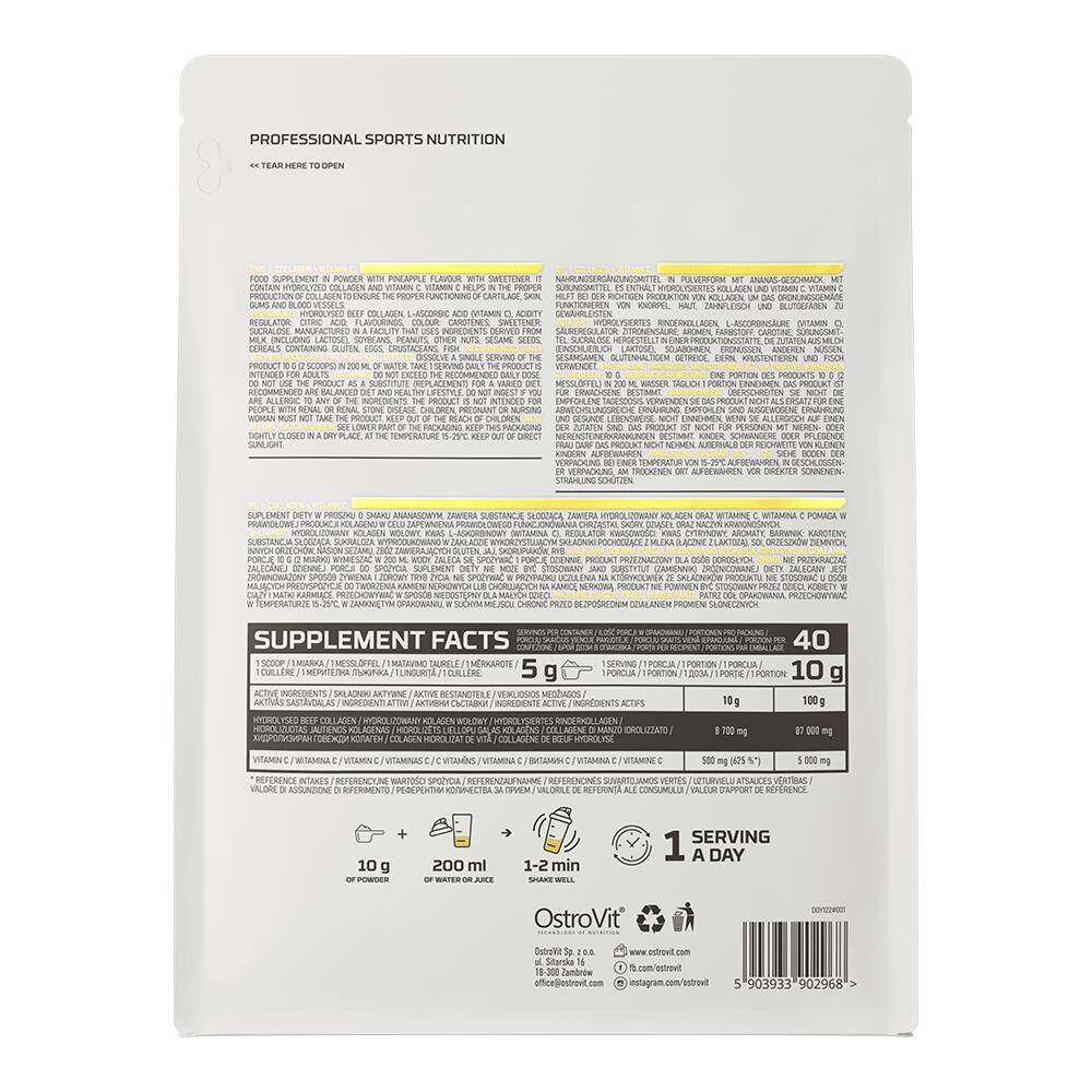 OstroVit Collagen + Vitamin C (400g) Pineapple - Proteins - Collagen 3/3