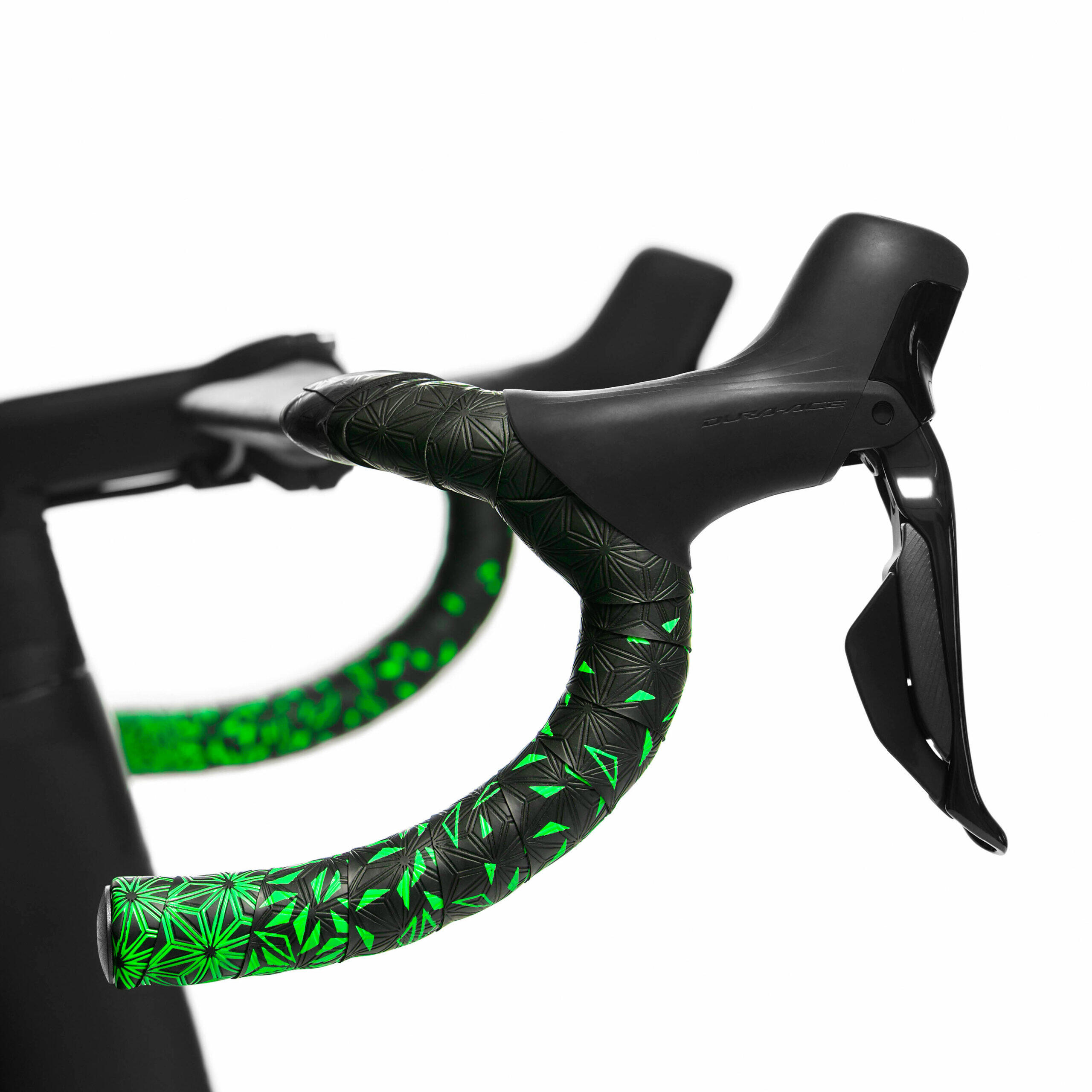 Supacaz Stuurlint - Super Sticky Kush Star Fade - Neon Groen + Black Star Plugz 2/4