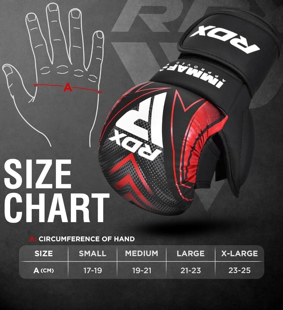 Luvas de MMA para atirador IMMAF - Tamanho: XL 5/7
