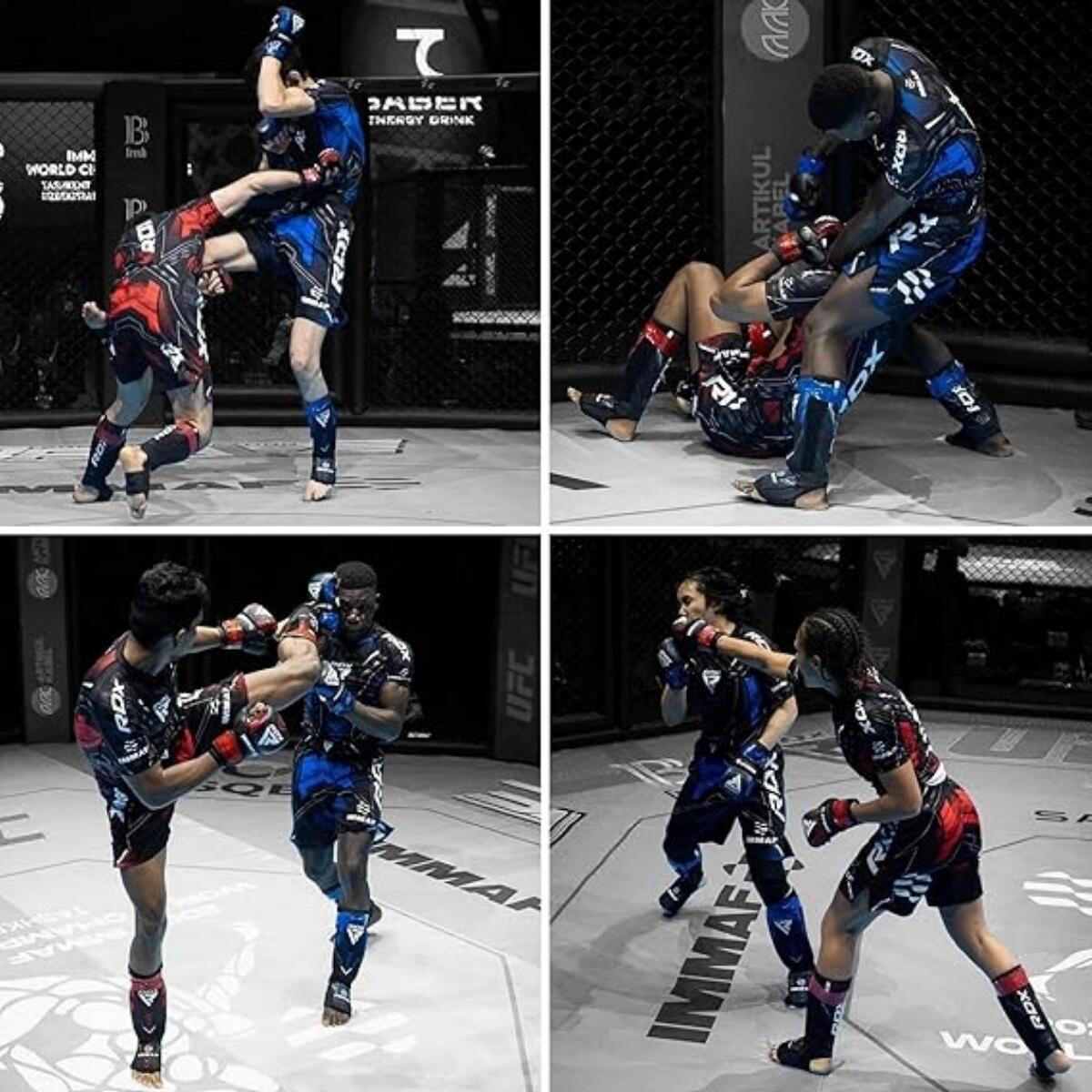 Spodenki MMA do walki i treningu IMMAF Czerwone - L 6/6