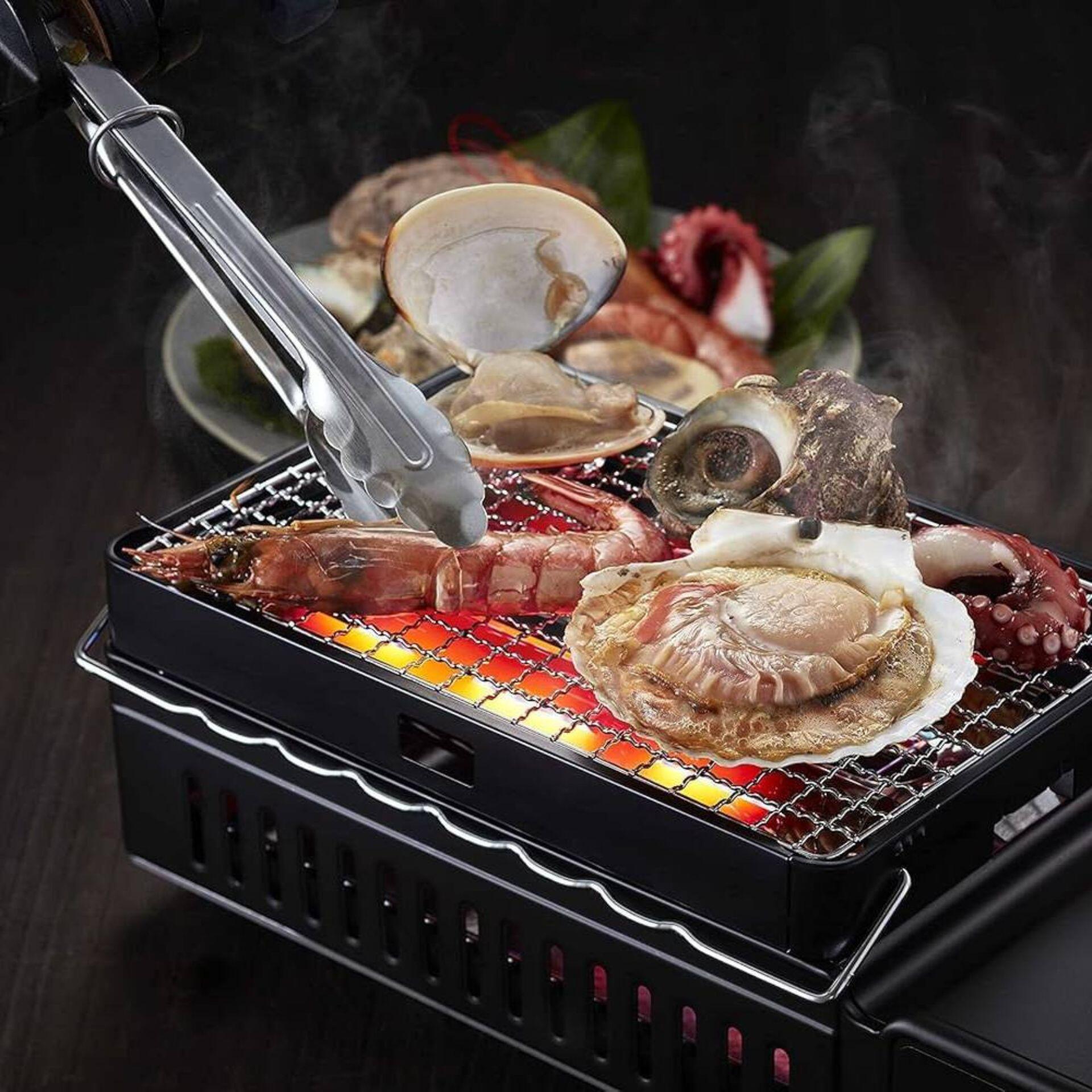 Iwatani Aburiya 2 Cassette Gas Grill Cooker, Black, L40.9xW21