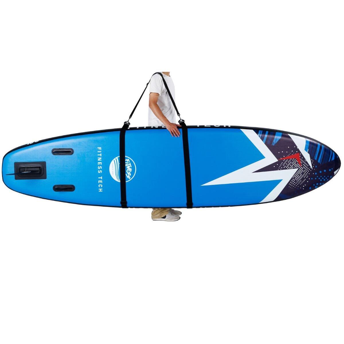 Stand Up Paddle Board 5mm Ressort Enroulé Jambe Pied Corde Surf Laisse Pour Planche De Surf(Bleu