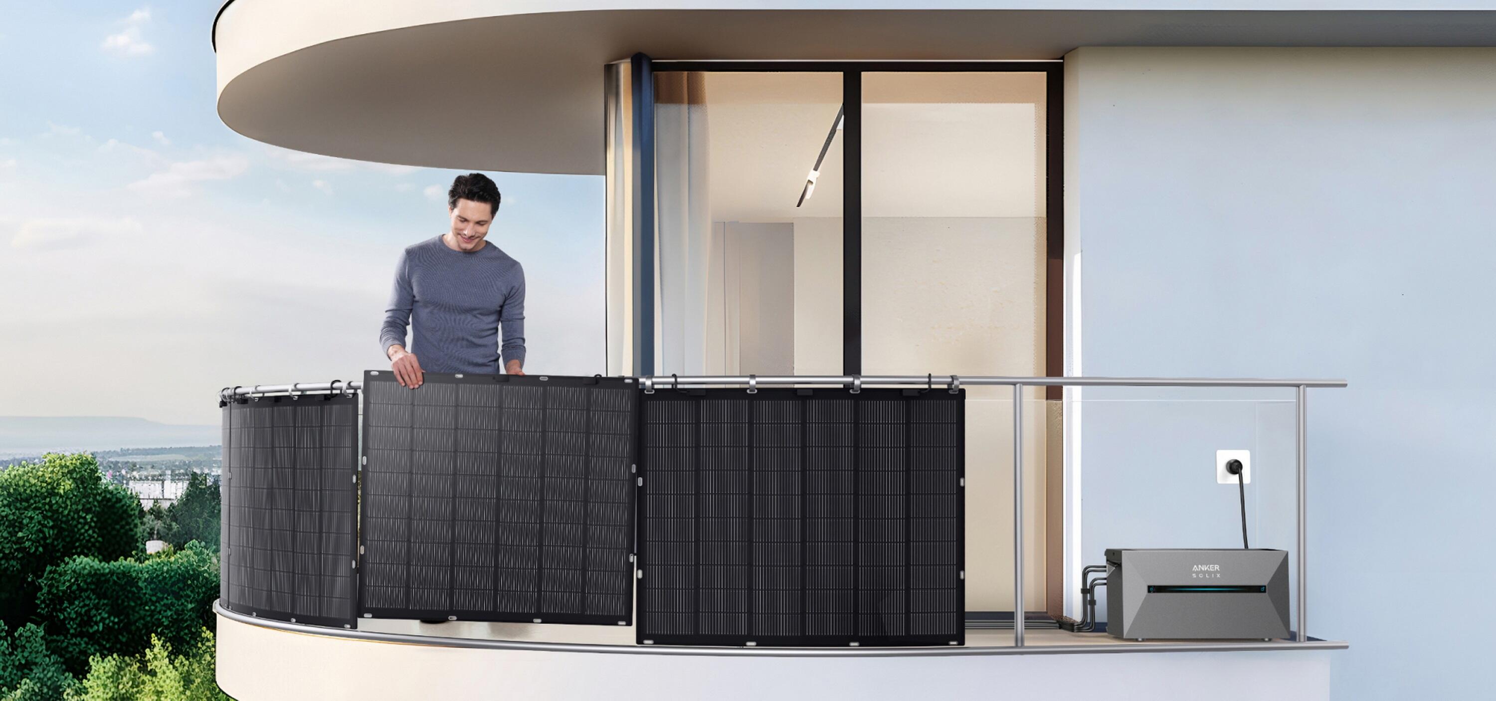 Flexibilní solární panely Anker Solix 4xFS20, 4x225W pro E1600 AC/PRO 2/7