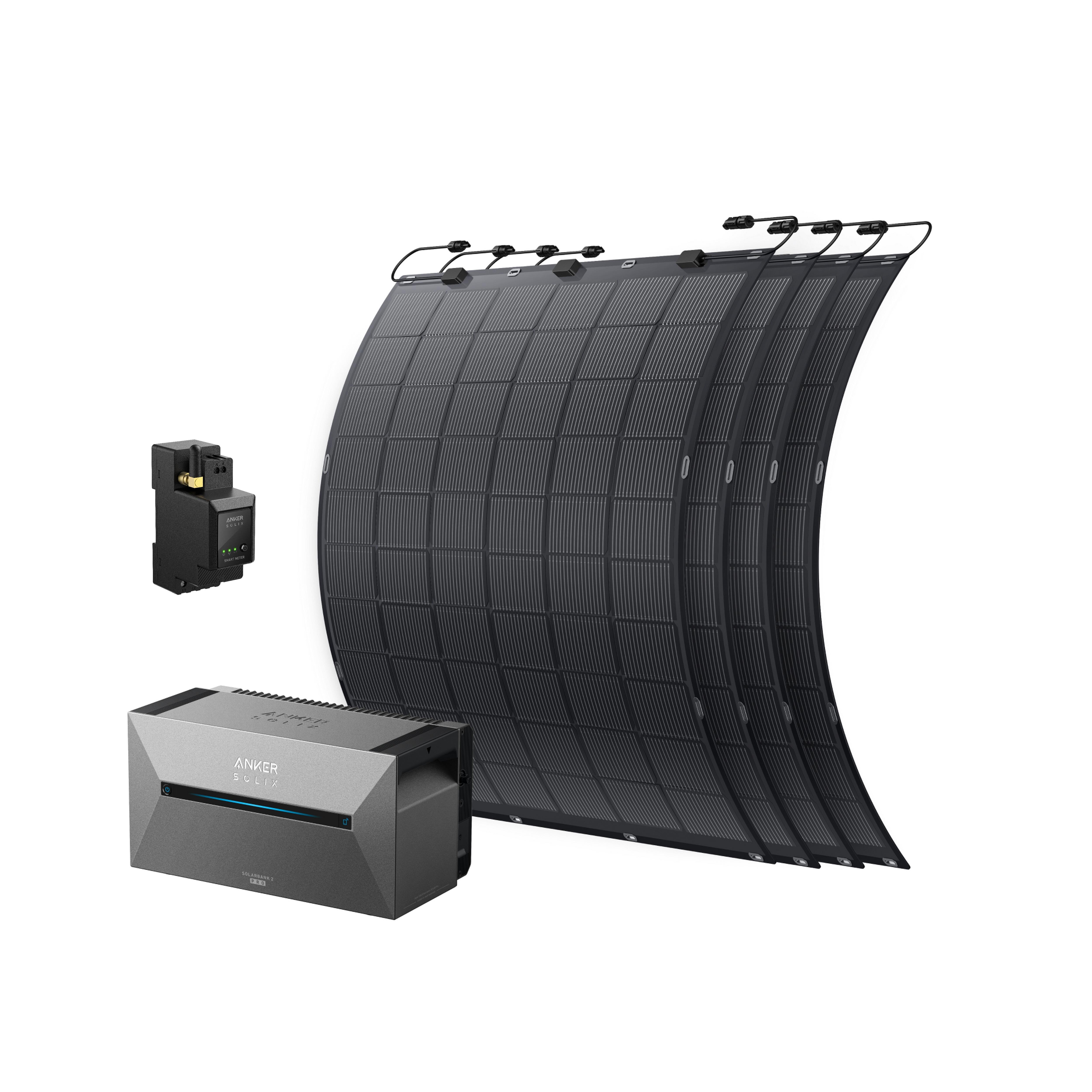 Kit fotovoltaic de balcon Anker SOLIX Solarbank 2 E1600 Pro+4xFS20+A17X7311