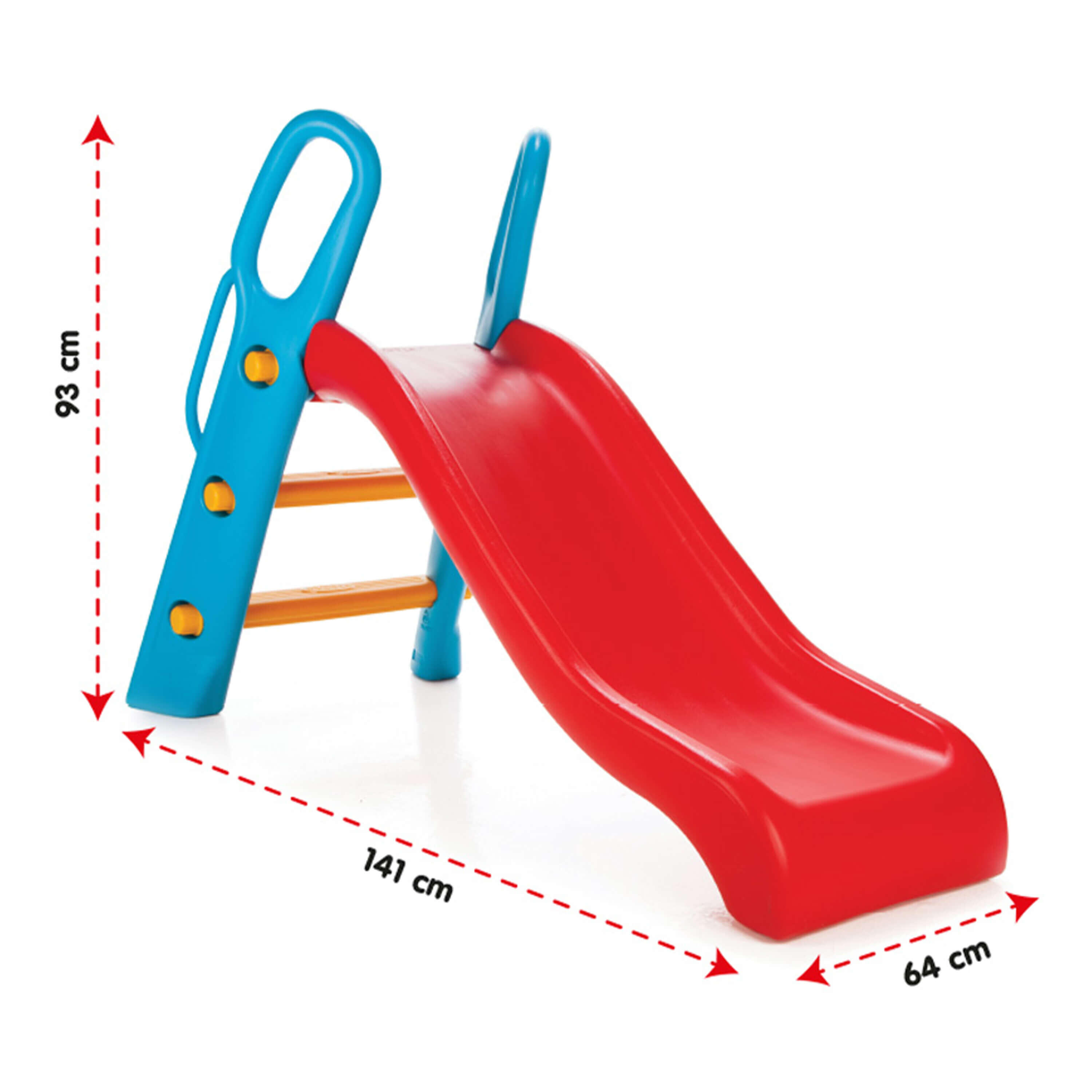 Toboggan Plastique - Charge maximale 25kg + 3 ans, Bingo, Rouge 5/5