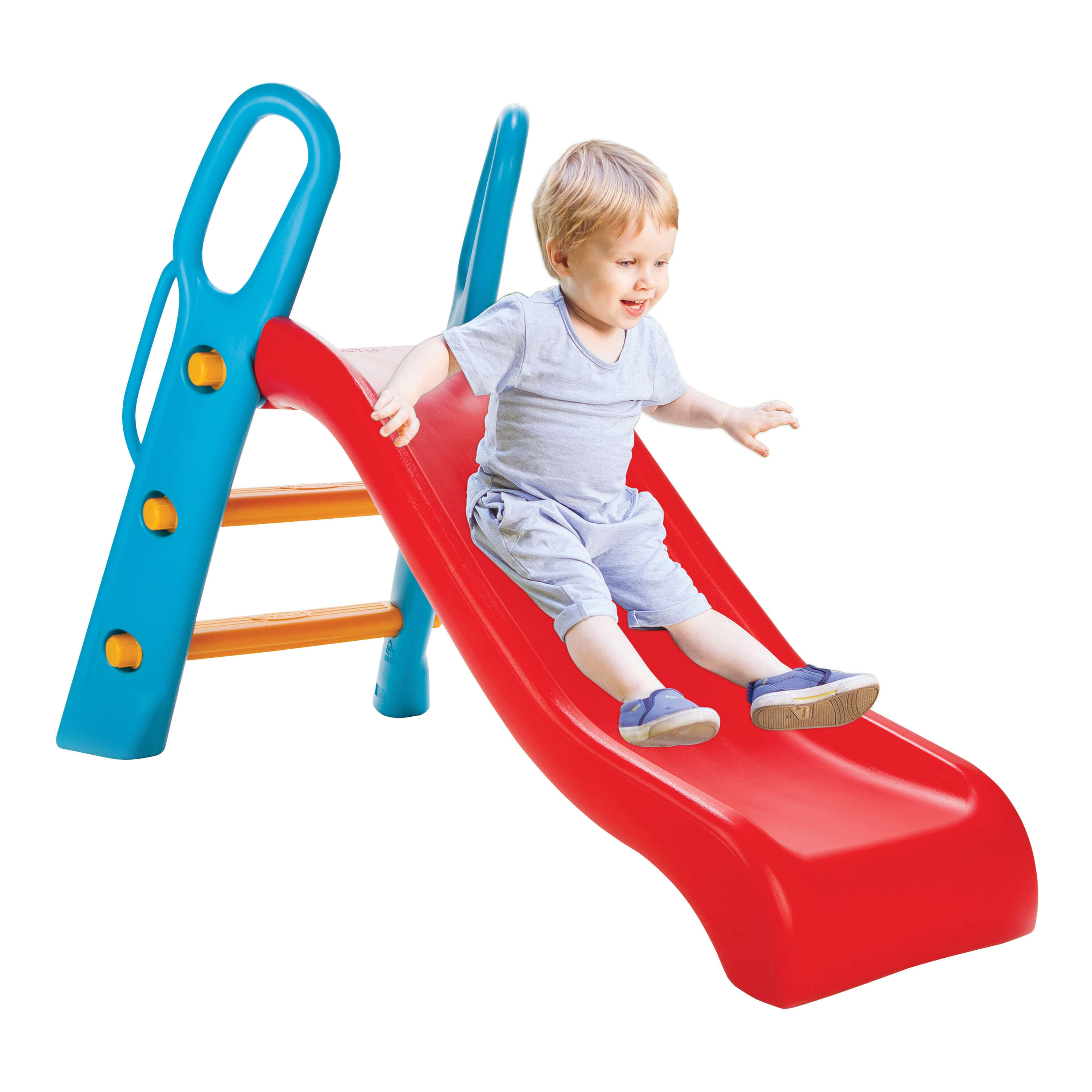 Toboggan Plastique - Charge maximale 25kg + 3 ans, Bingo, Rouge 4/5