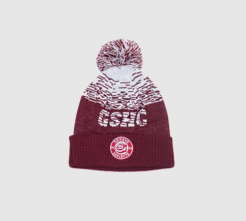 GSHC Cuffia Shadow GSHC Genève-Servette 100% acrilico bordeaux/rosso/bianco