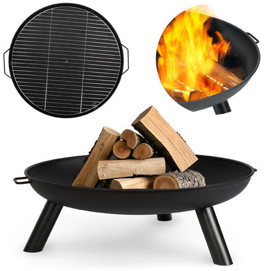 Palenisko ogrodowe z rusztem uchwytami na ognisko grill 60cm Berdsen BD-881