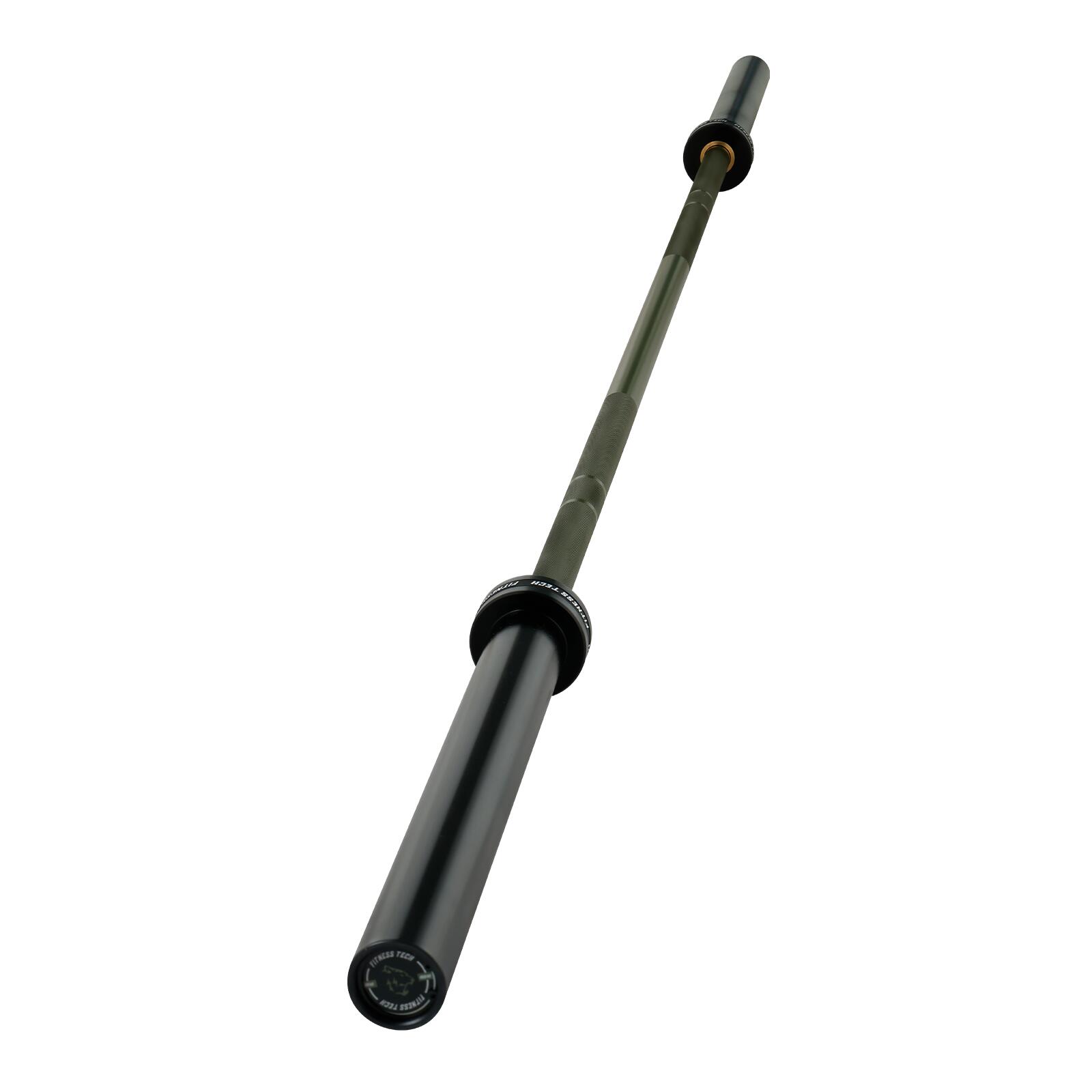 Barra olímpica verde 220 cm × 50 mm, 8 rolamentos fitness tech