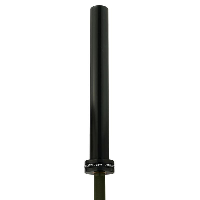 Barre Olympique Verte 220cm x 50mm, 8 Roulements Fitness Tech
