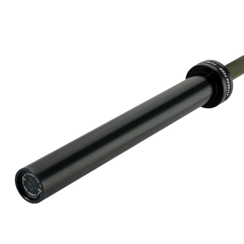 Barre Olympique Verte 220cm x 50mm, 8 Roulements Fitness Tech
