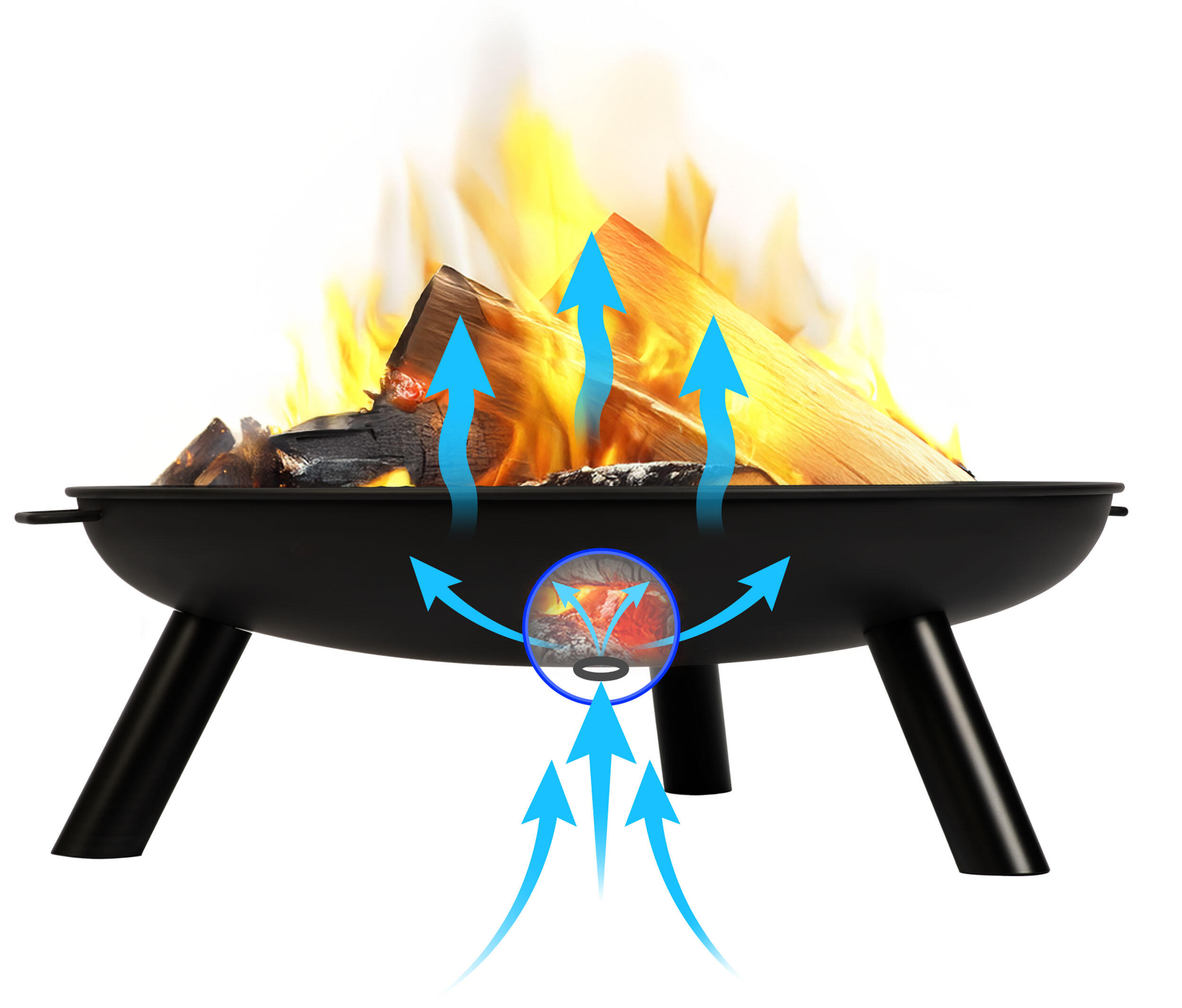 Palenisko z uchwytami ognisko grill 80 cm Berdsen BD-882 4/6