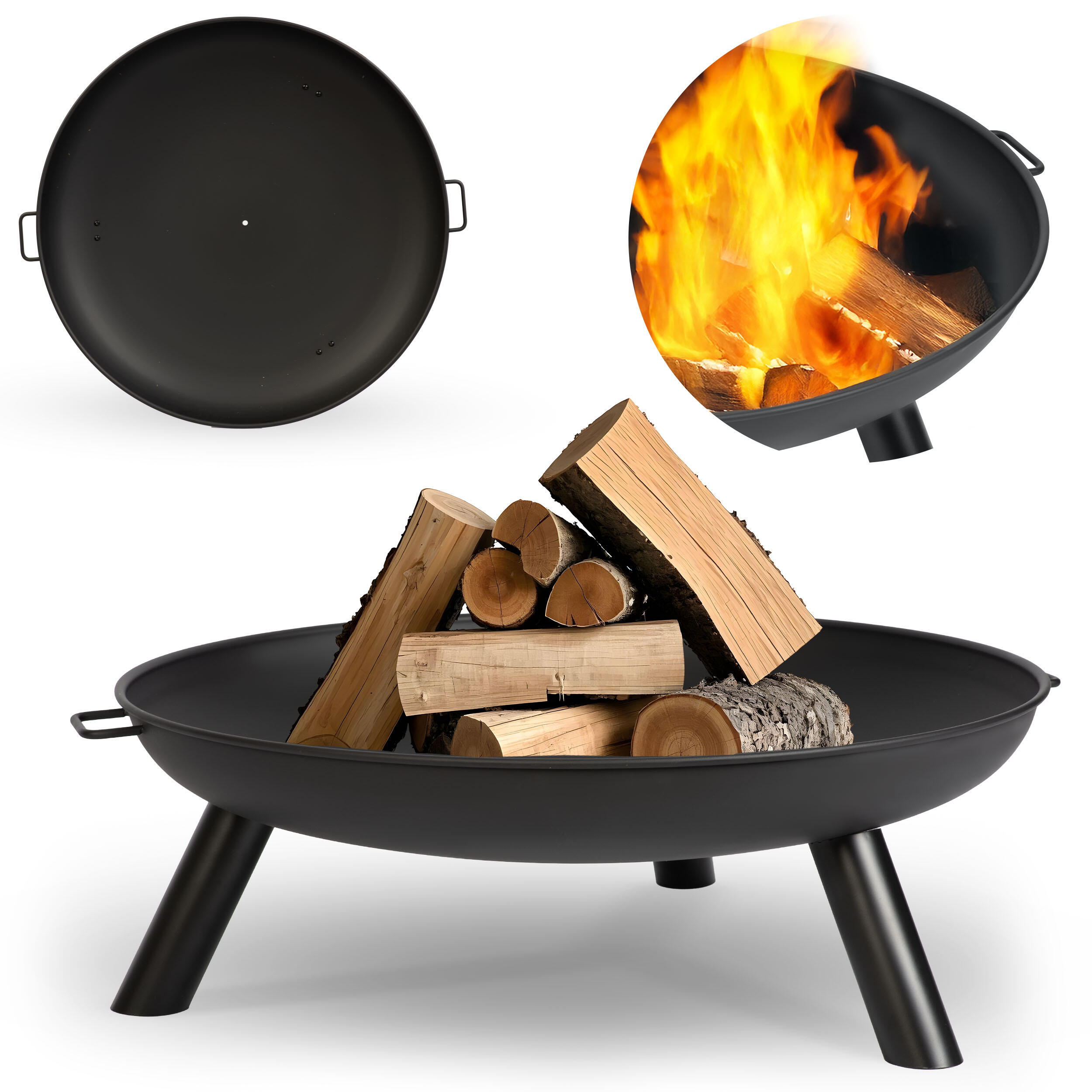 Palenisko z uchwytami ognisko grill 80 cm Berdsen BD-882 1/6