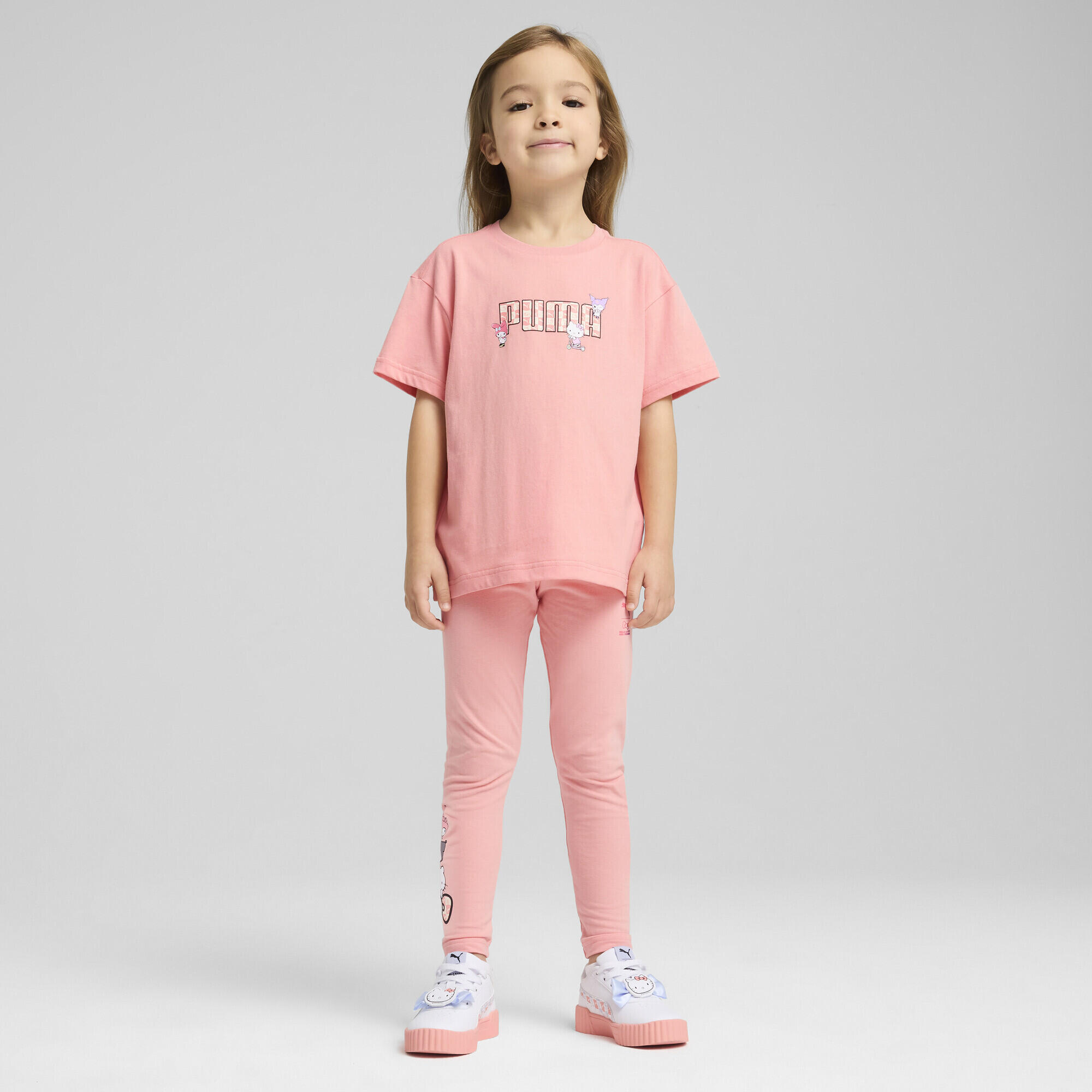Leggings a vita alta PUMA x HELLO KITTY AND FRIENDS per bambina PUMA Pink Fruit 5/7