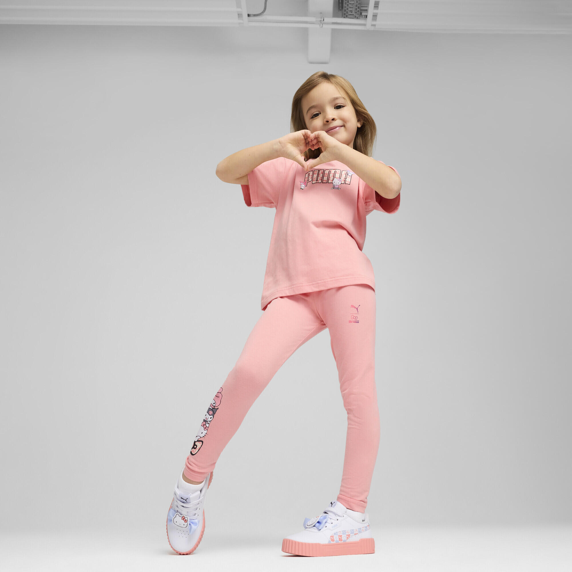 Leggings a vita alta PUMA x HELLO KITTY AND FRIENDS per bambina PUMA Pink Fruit 4/7