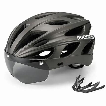 Kask rowerowy z absorpcją wstrząsów EPS i daszkiem okularów