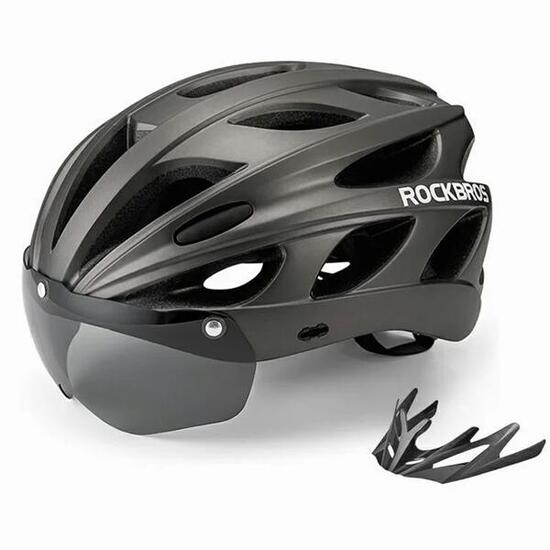 Casco da bicicletta con assorbimento degli urti EPS e visiera per occhiali