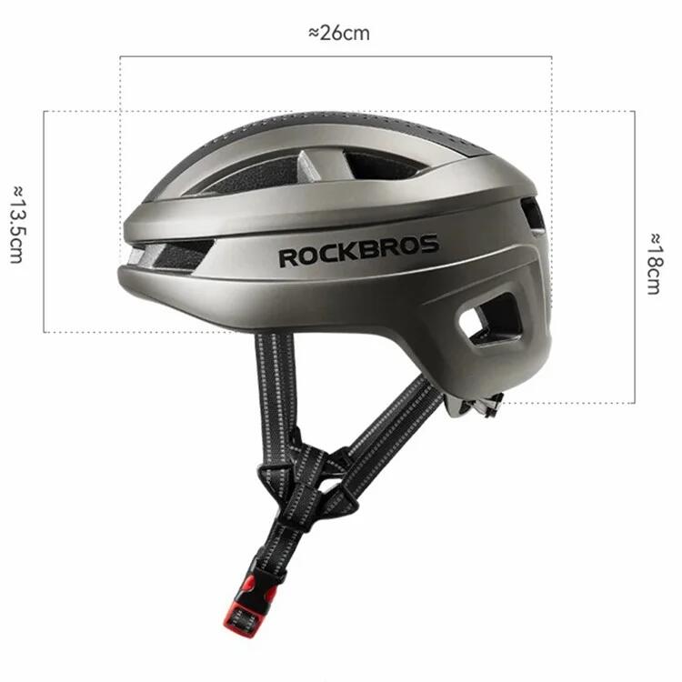 Casco da bici traspirante con protezione per la testa (design opaco) - Grigio 7/7