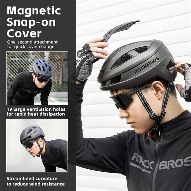 Casco da bici traspirante con protezione per la testa (design opaco) - Grigio 5/7