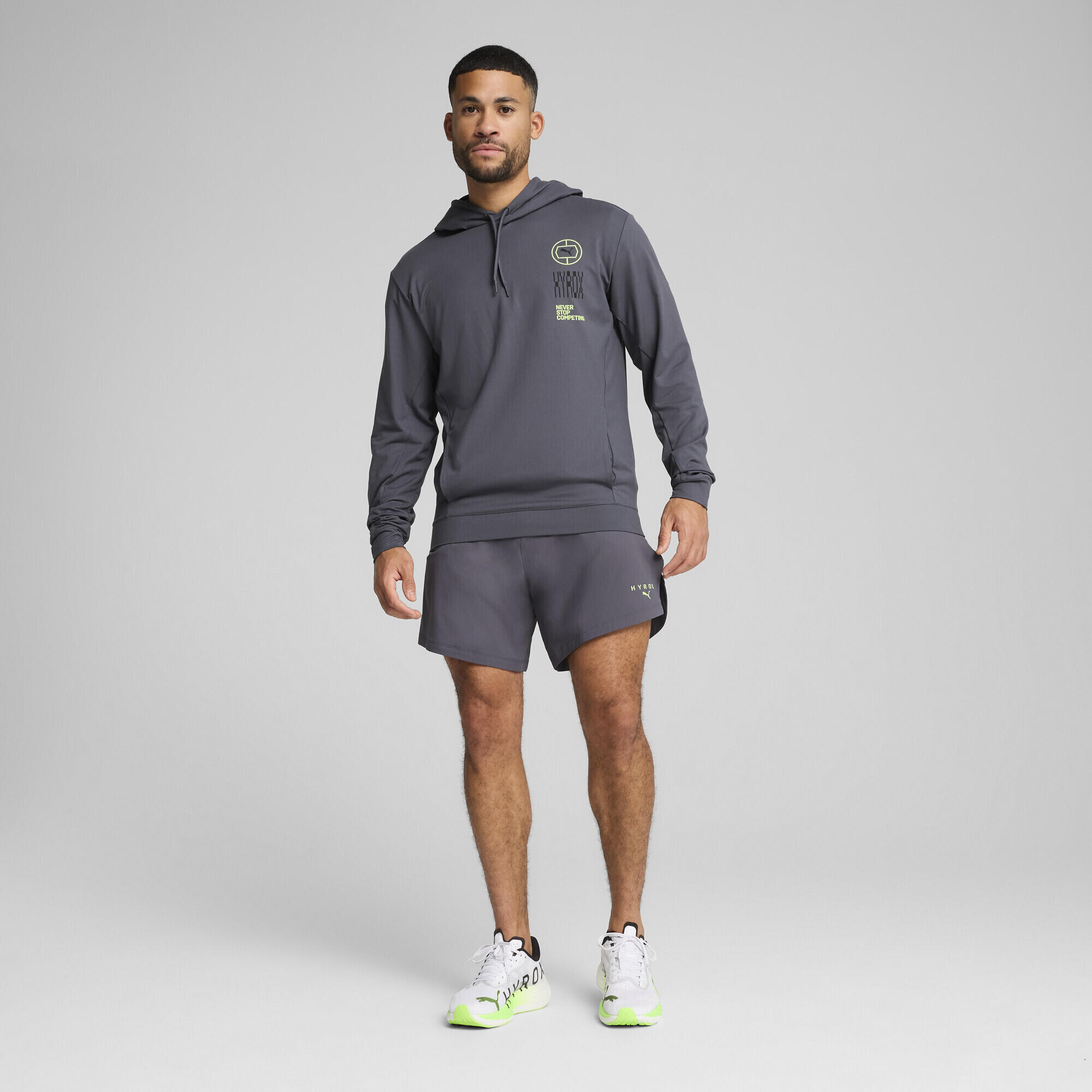 Felpa con cappuccio PUMA x HYROX CLOUDSPUN da uomo PUMA Galactic Gray 4/7