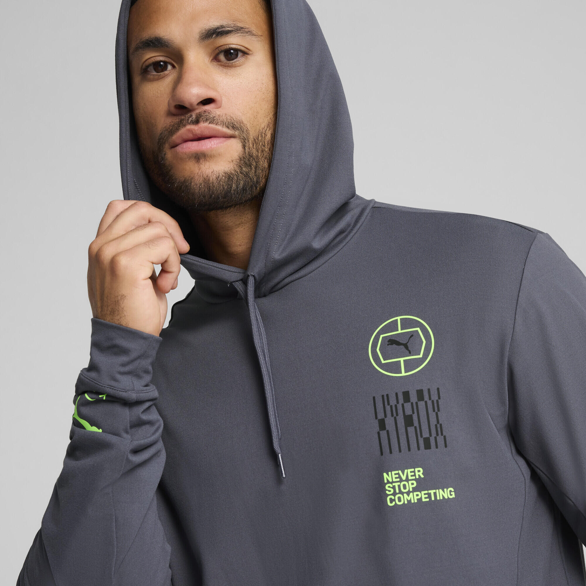 Felpa con cappuccio PUMA x HYROX CLOUDSPUN da uomo PUMA Galactic Gray 3/7