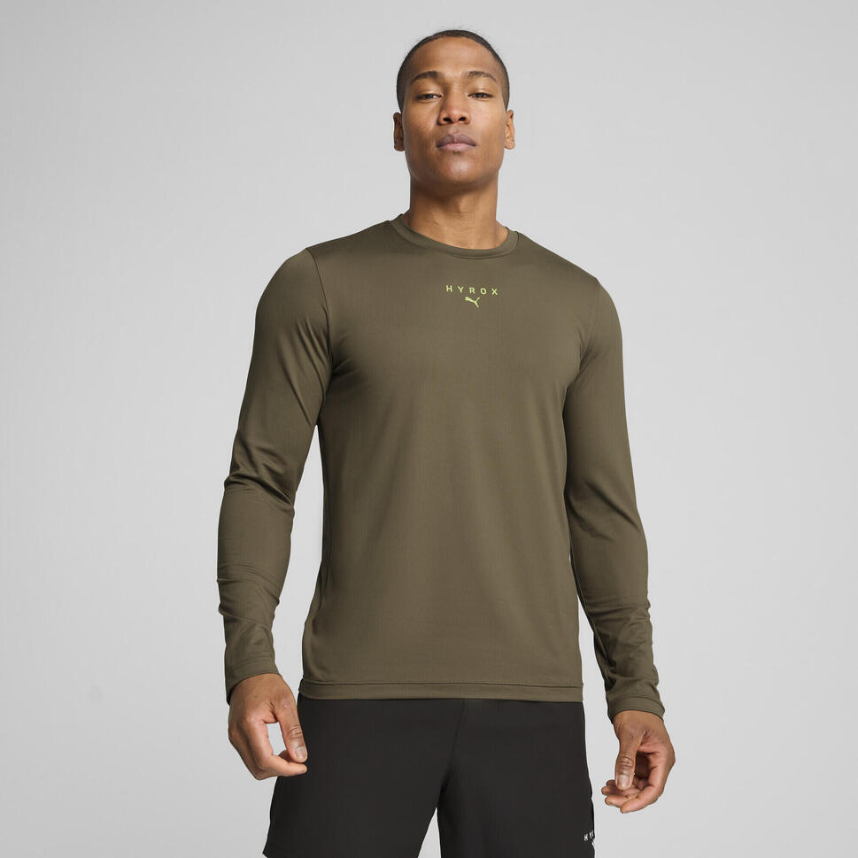 Męska koszulka z długim rękawem PUMA x HYROX CLOUDSPUN PUMA Loden Green