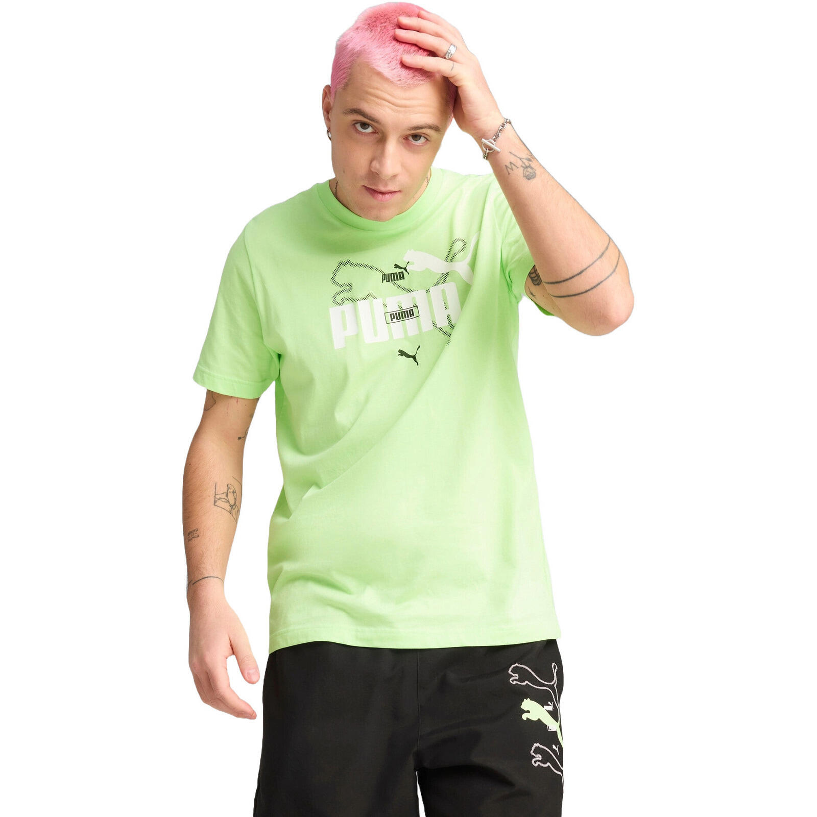 T-shirt Puma Ess Logo Lab Summer Tee, Vert, Hommes 1/5