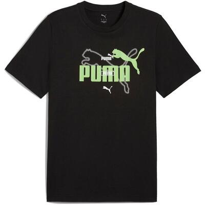 T-shirt puma ess logo lab summer tee. zwart. mannen