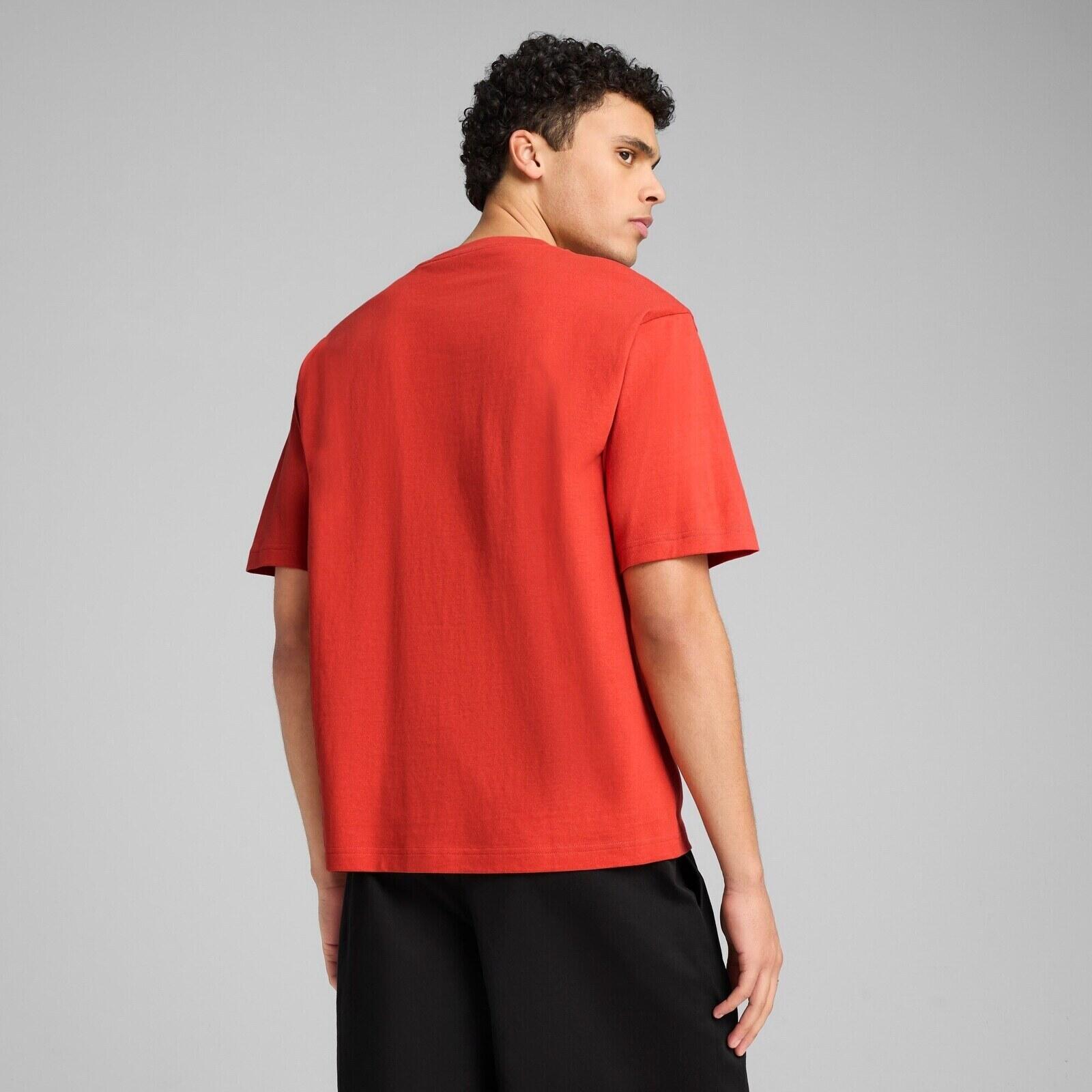 T-shirt Puma Wardrobe Ess Boxy Tee, Rouge, Hommes 2/5