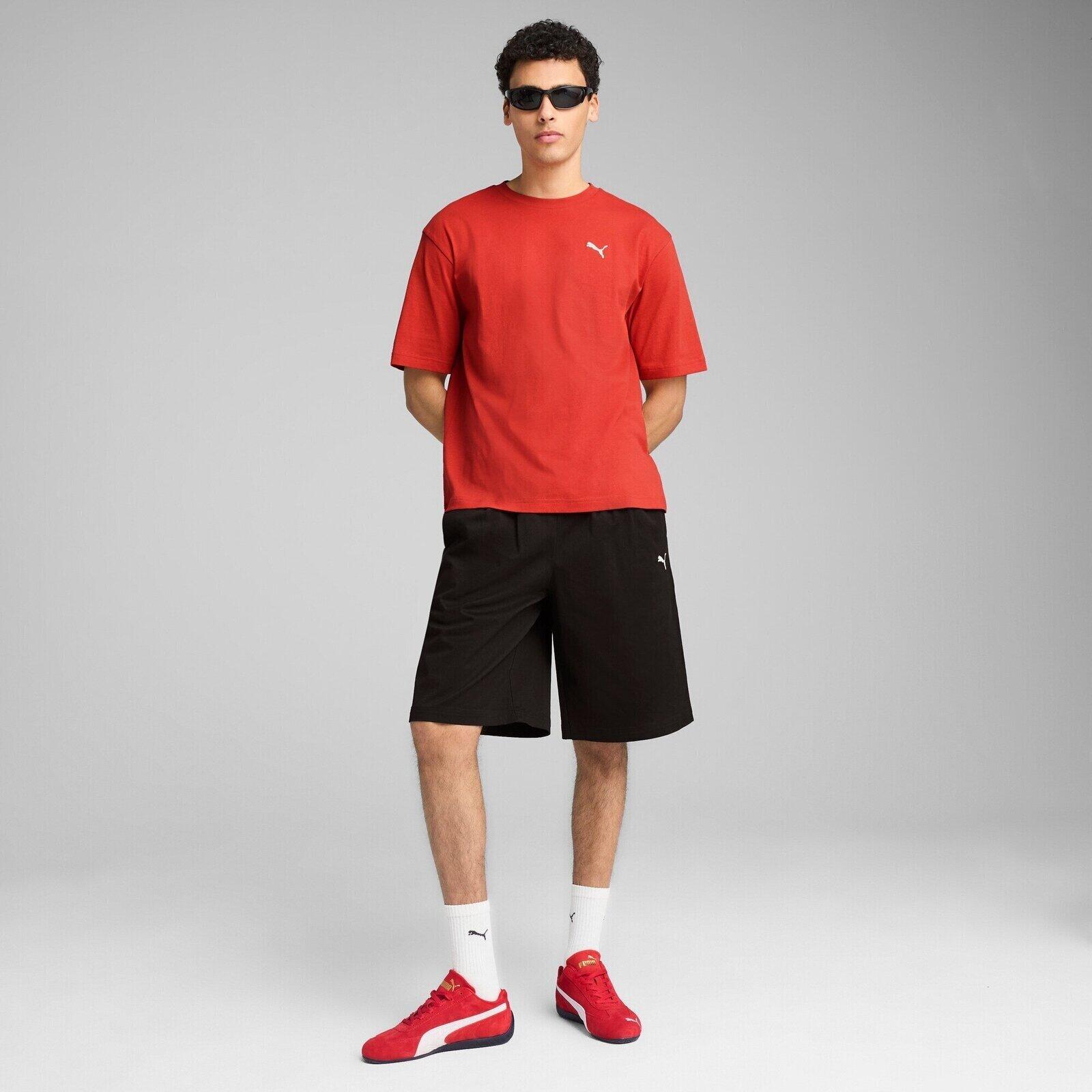 T-shirt Puma Wardrobe Ess Boxy Tee, Rouge, Hommes 3/5