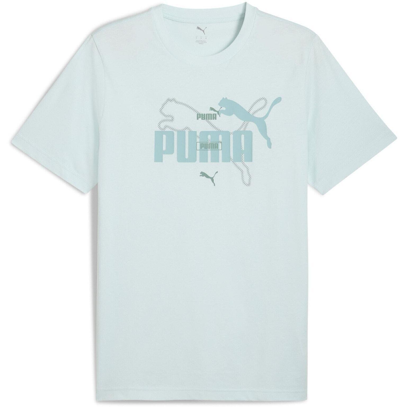 Puma - T-shirt Puma Ess Logo Lab Summer Tee, Bleu, Hommes - T-shirt Manches Courtes - Bleu|vert - 48 Xl - Decathlon