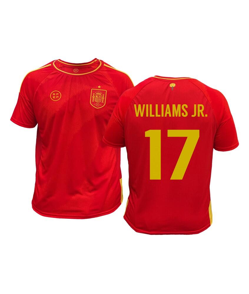 SPAIN Camiseta Fútbol España Eurocopa 2024 1ª Equipación Réplica Oficial Nico Wlliams