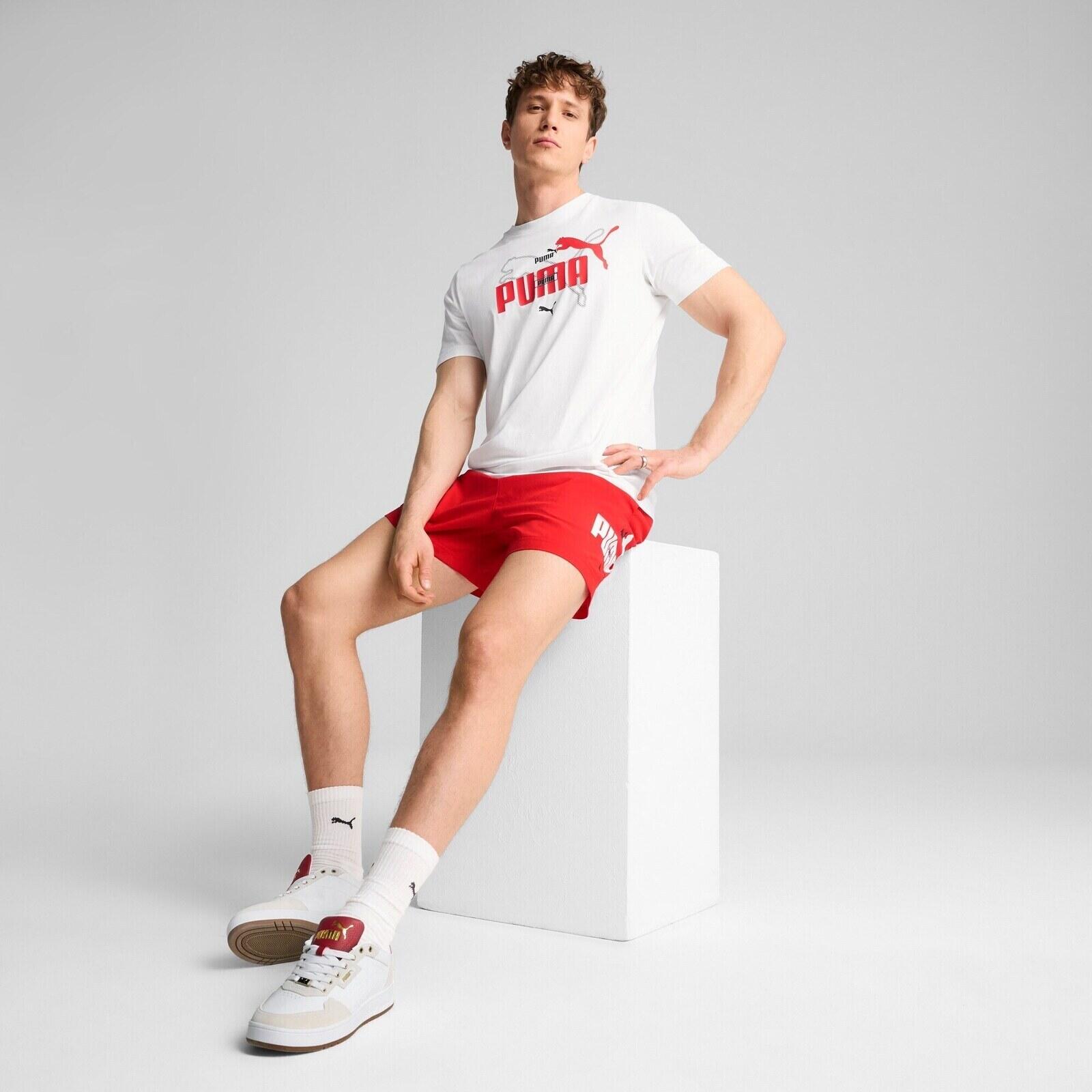 T-shirt Puma Ess Logo Lab Summer Tee, Blanc, Hommes 3/5